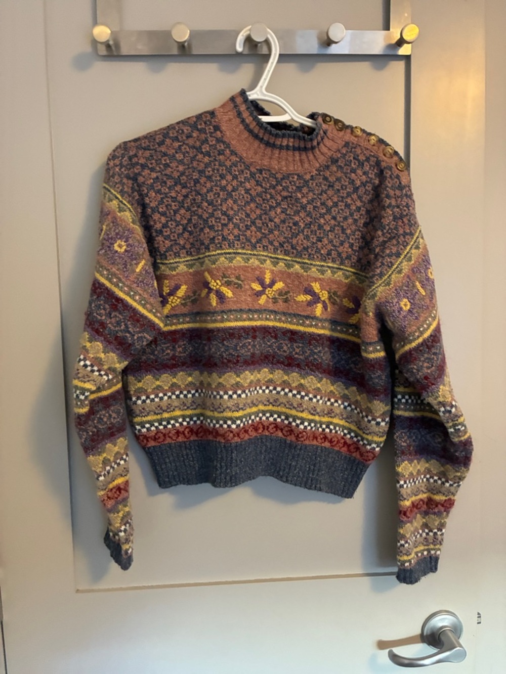 Liz Wear Knit Multicolor Sweater Size Medium EUC